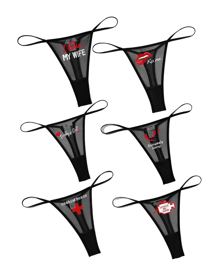 Serenyae – Low-Rise T-Back Mesh Panties