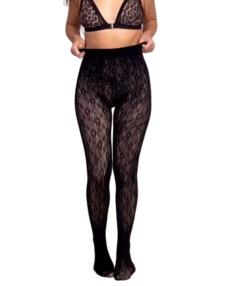 Auriviennea – Lace Pattern Warm Leggings