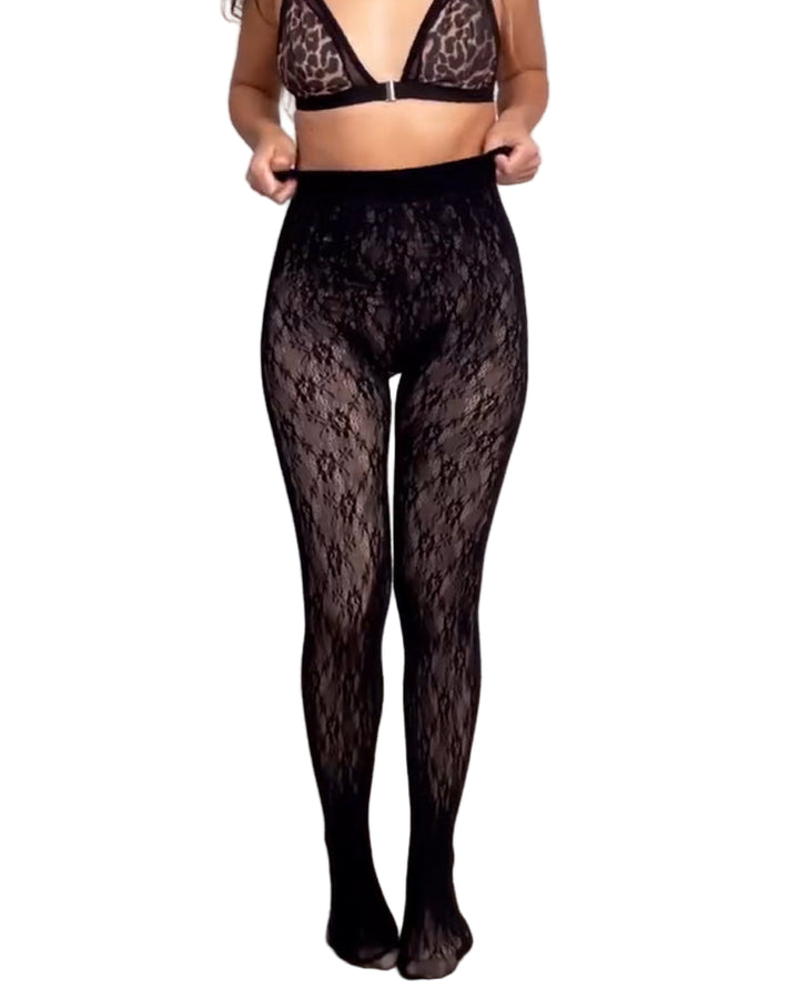 Auriviennea – Lace Pattern Warm Leggings