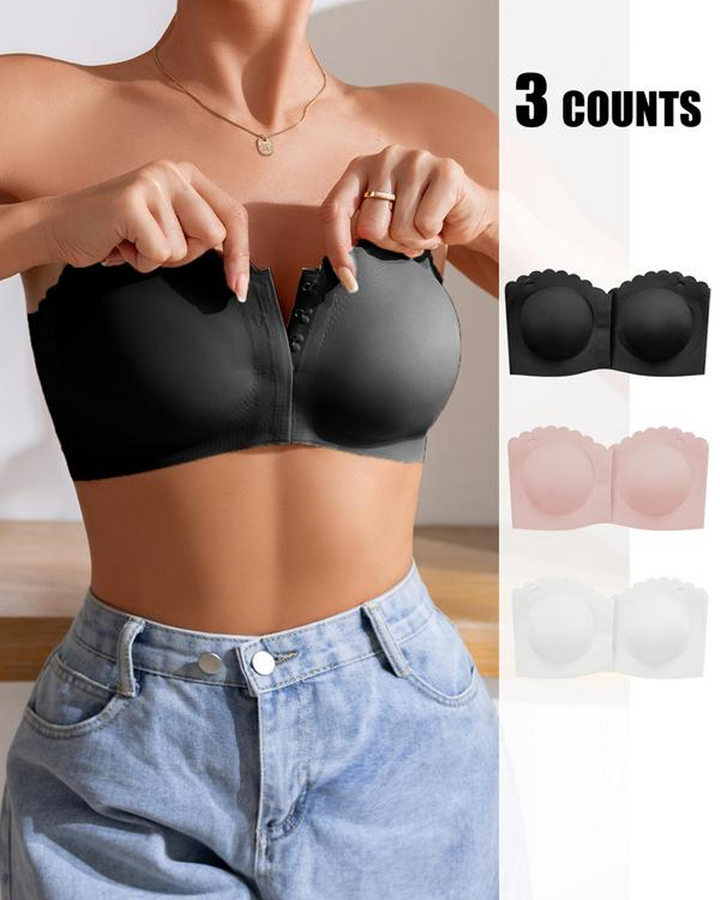 Elyndira – Strapless Scalloped Edge Lift-Up Bra