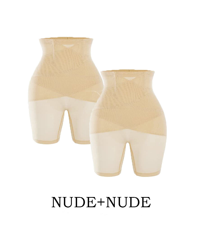Seralyne – Mesh High-Waist Shapewear Shorts