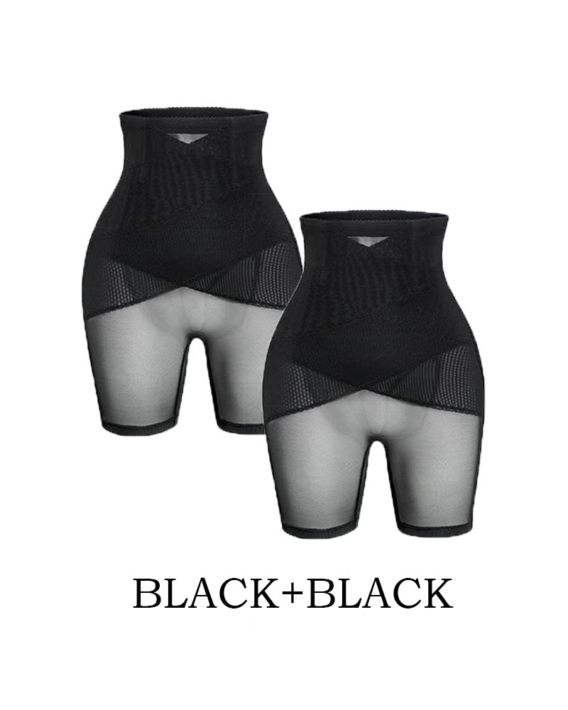 Seralyne – Mesh High-Waist Shapewear Shorts