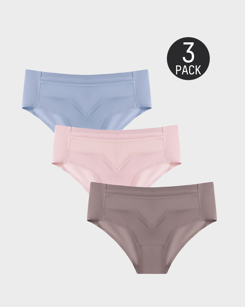 Valessina – Mid-Waist Ice Silk Invisible Underwear