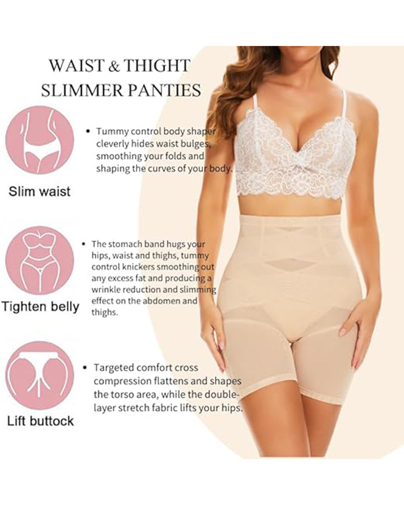 Seralyne – Mesh High-Waist Shapewear Shorts