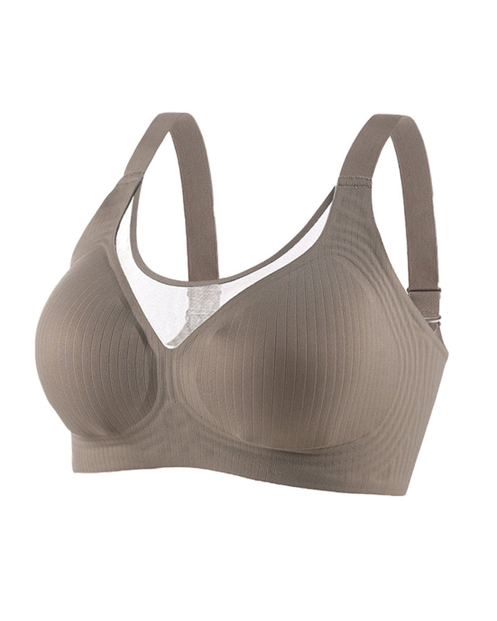 Sylvianne – V-Neck Wireless Lace Push-Up Bra