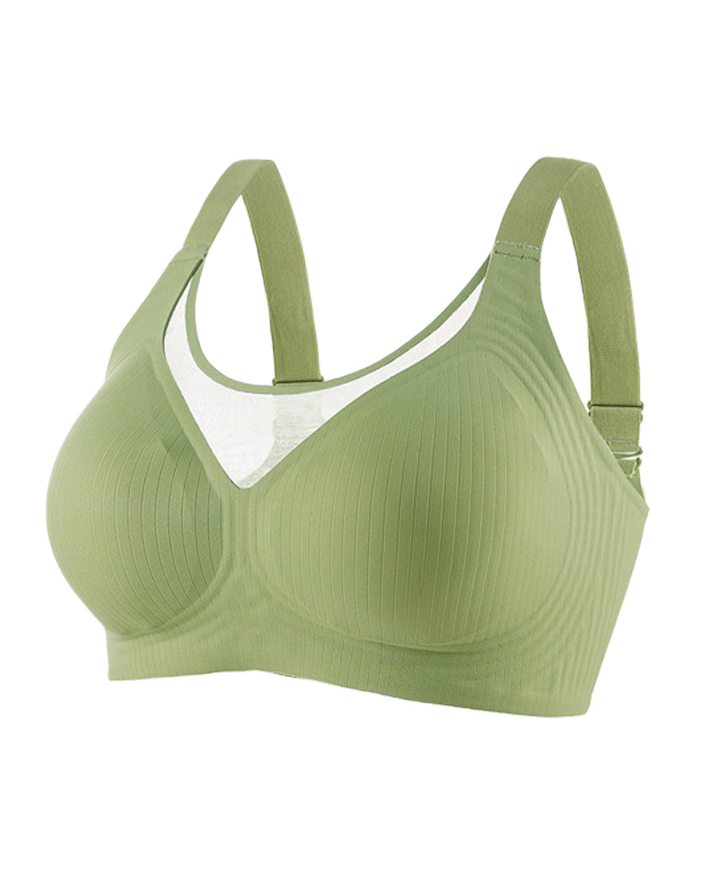 Sylvianne – V-Neck Wireless Lace Push-Up Bra