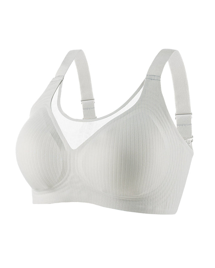 Sylvianne – V-Neck Wireless Lace Push-Up Bra
