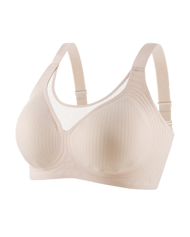Sylvianne – V-Neck Wireless Lace Push-Up Bra