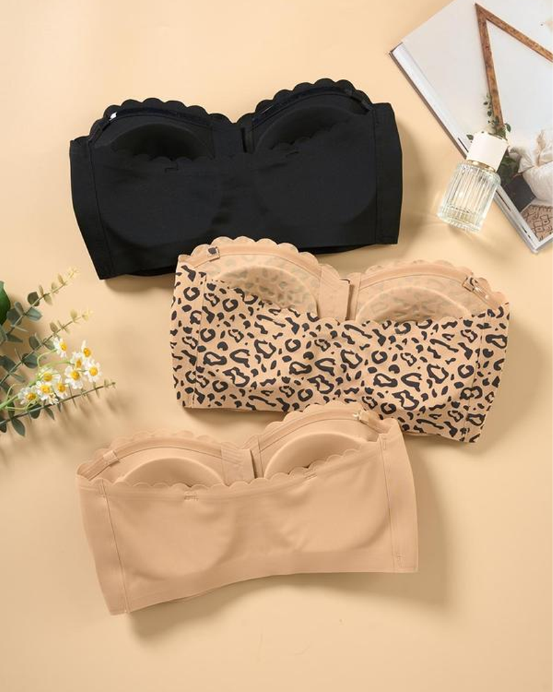 Elyndira – Strapless Scalloped Edge Lift-Up Bra