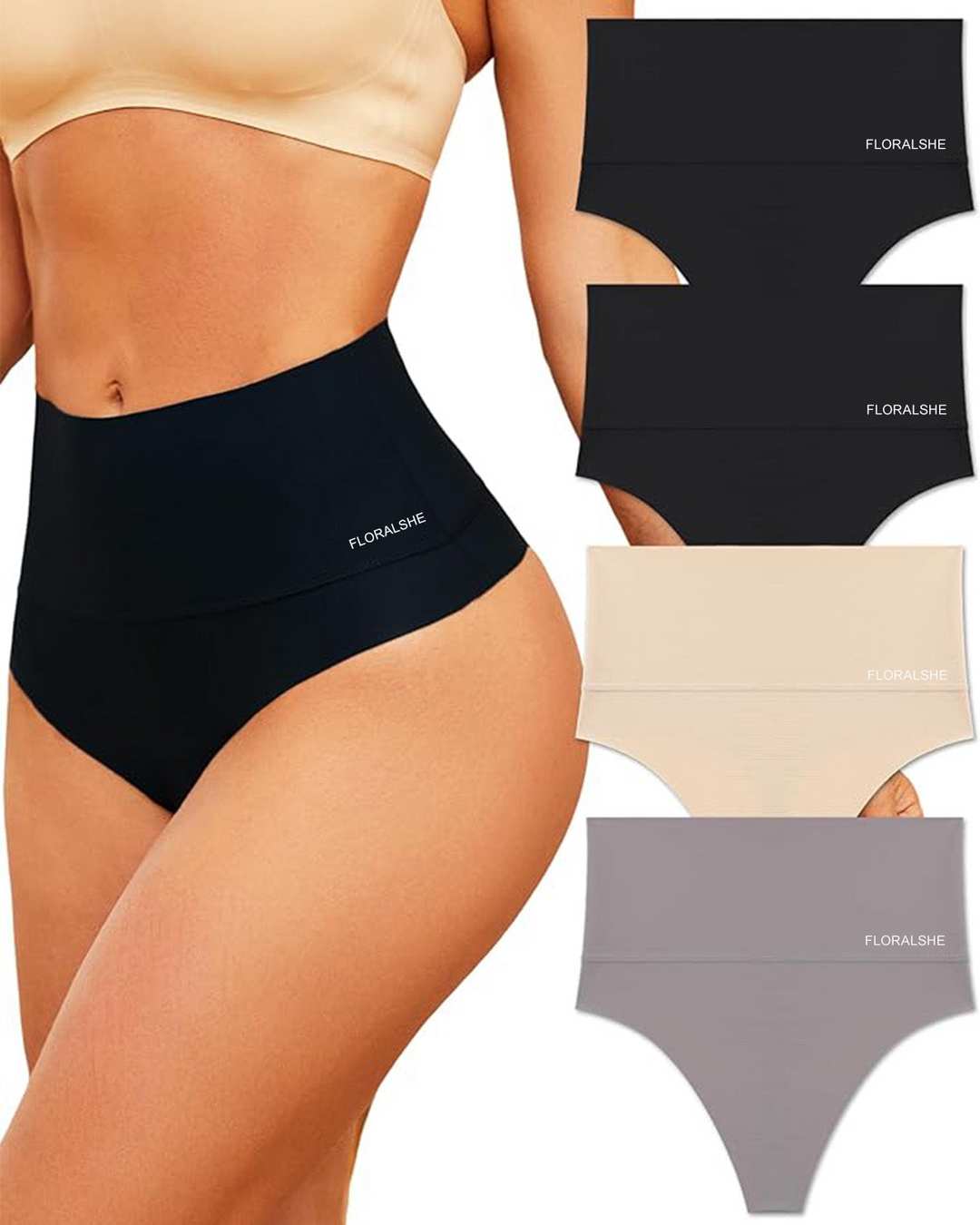Elandryss – Three-Pack High-Rise Seamless Thongs