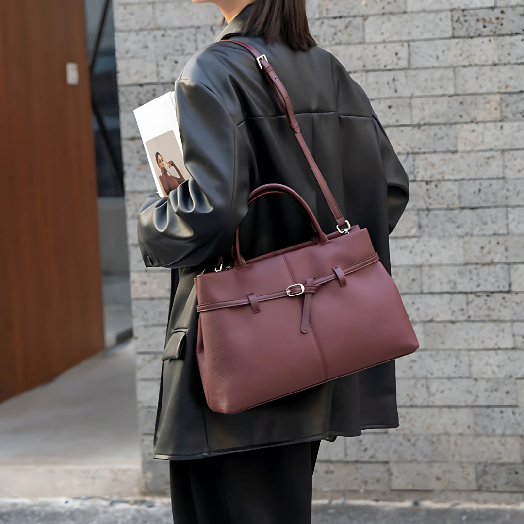 Lorena Buckle Tote Bag
