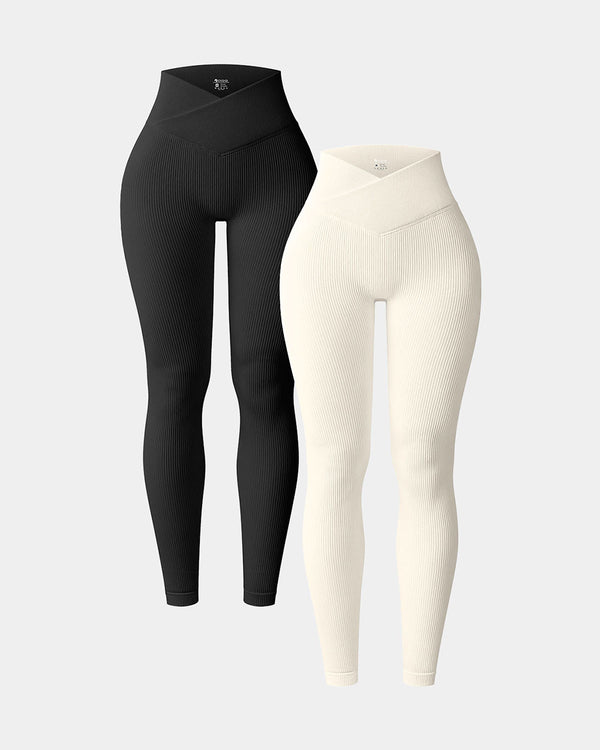 Evelyntrae – Two-Pack High-Waist Crossover Leggings