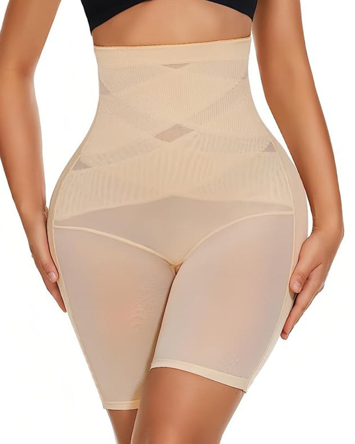Seralyne – Mesh High-Waist Shapewear Shorts