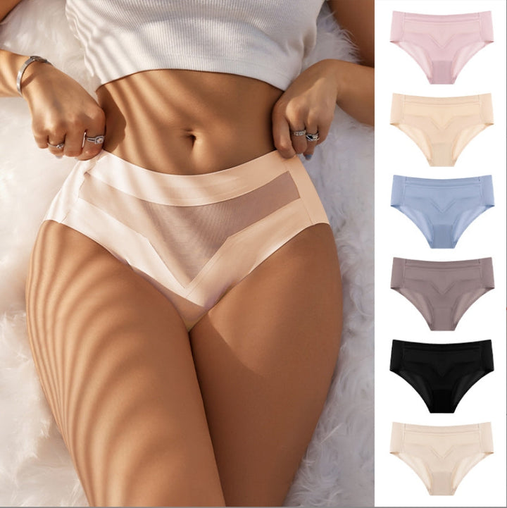Valessina – Mid-Waist Ice Silk Invisible Underwear