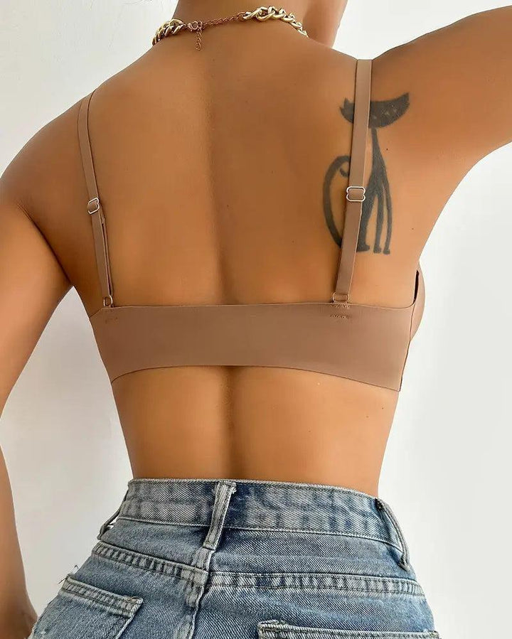 Isolairis – Deep V Front Button Wireless Bra