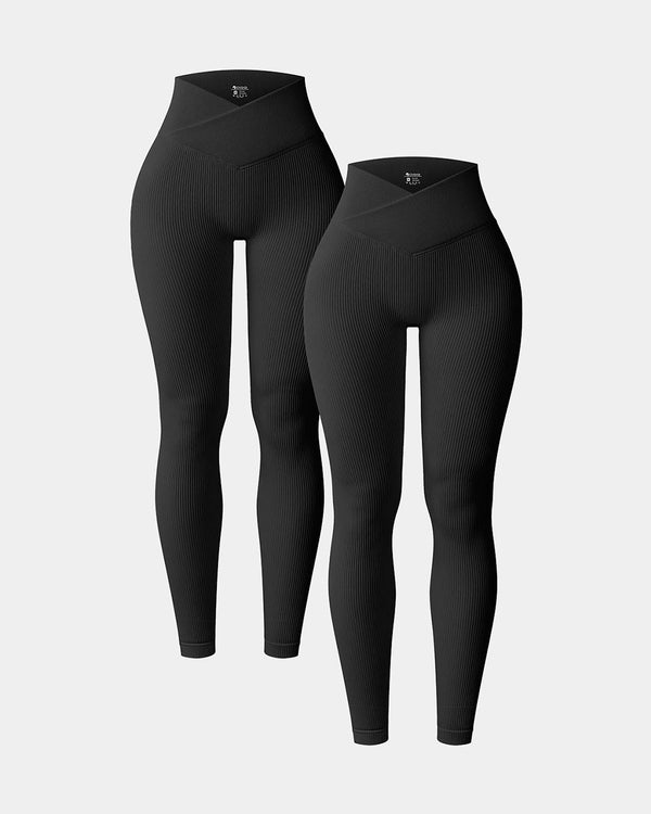 Evelyntrae – Two-Pack High-Waist Crossover Leggings