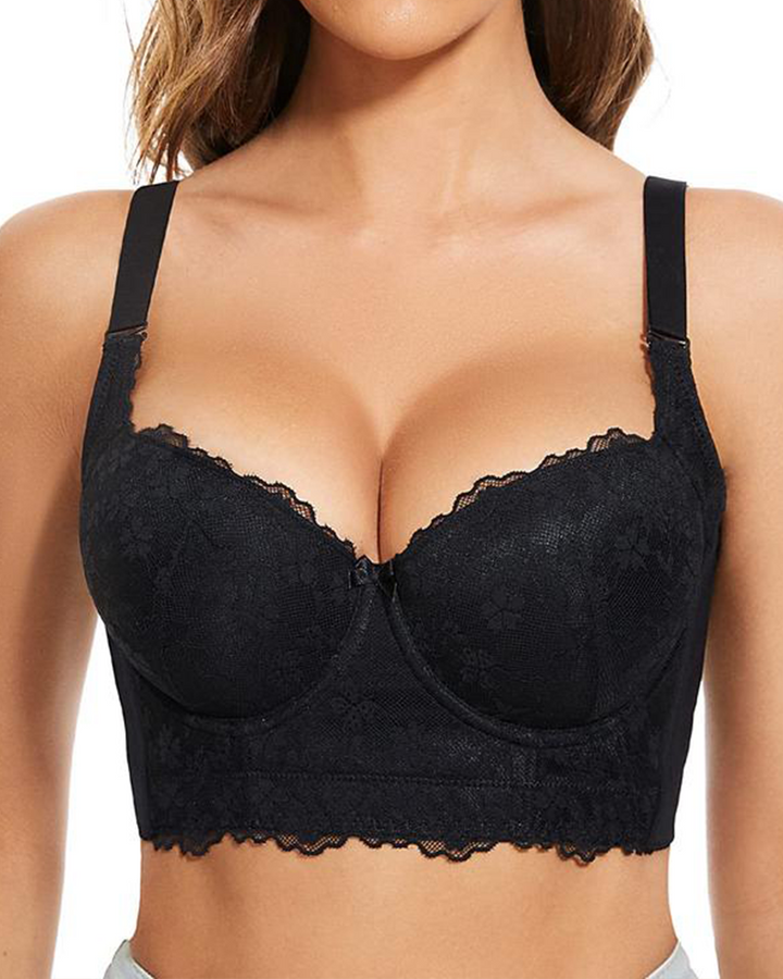 Eveloriah – Lace Longline Corset Push-Up Bra