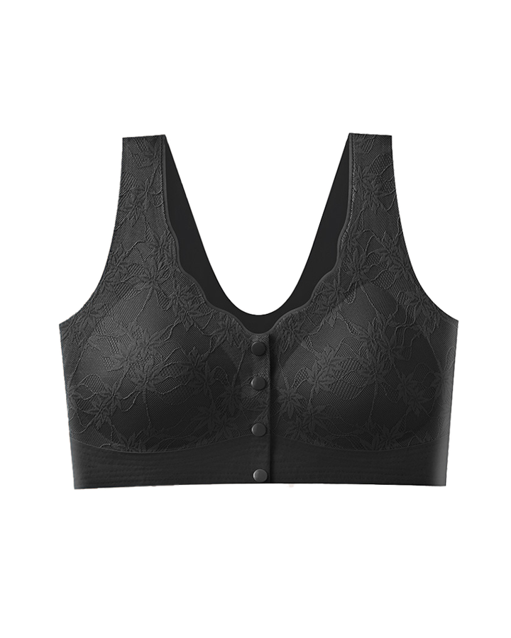 Calyssandra – Front Button Lace Push-Up Bra