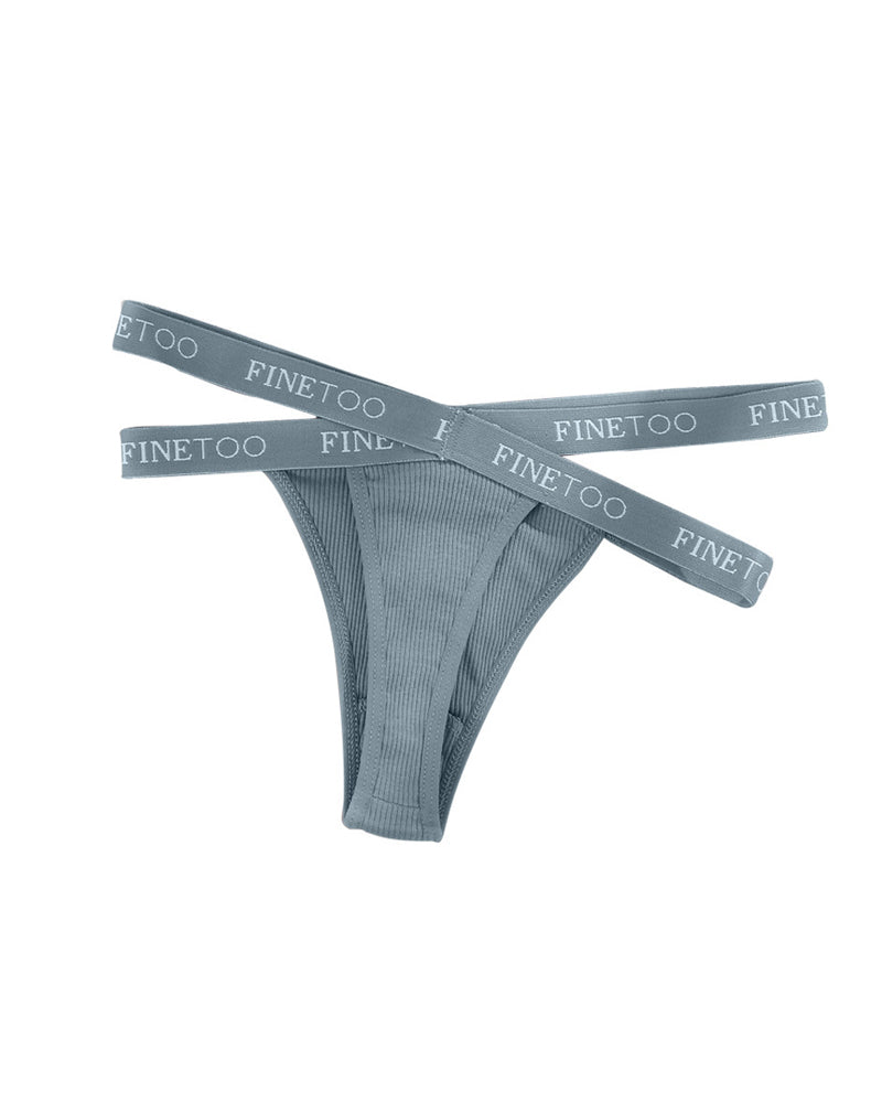 Meliorayne – High-Waist Letter Print Sports Thong