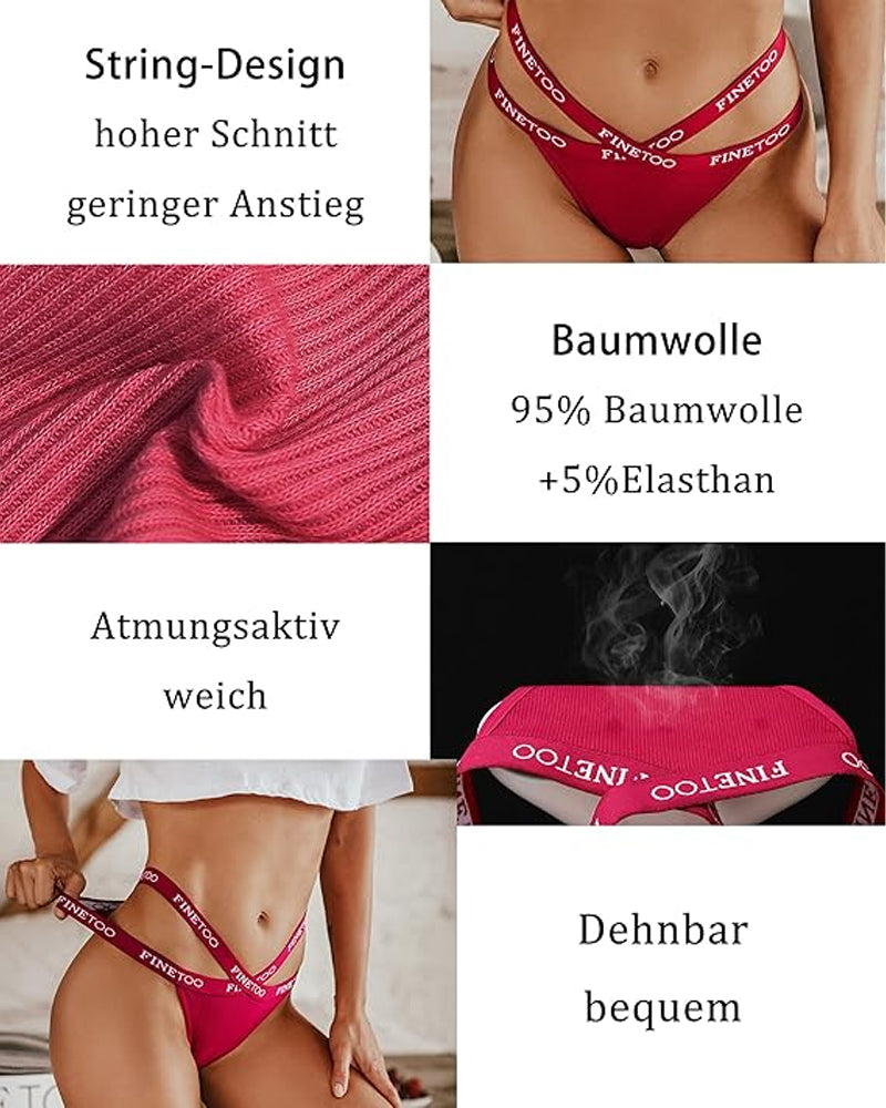Meliorayne – High-Waist Letter Print Sports Thong