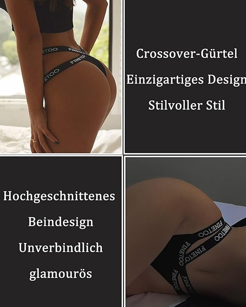 Meliorayne – High-Waist Letter Print Sports Thong