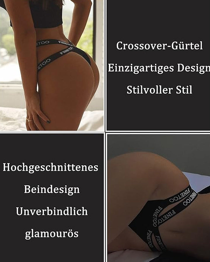 Meliorayne – High-Waist Letter Print Sports Thong