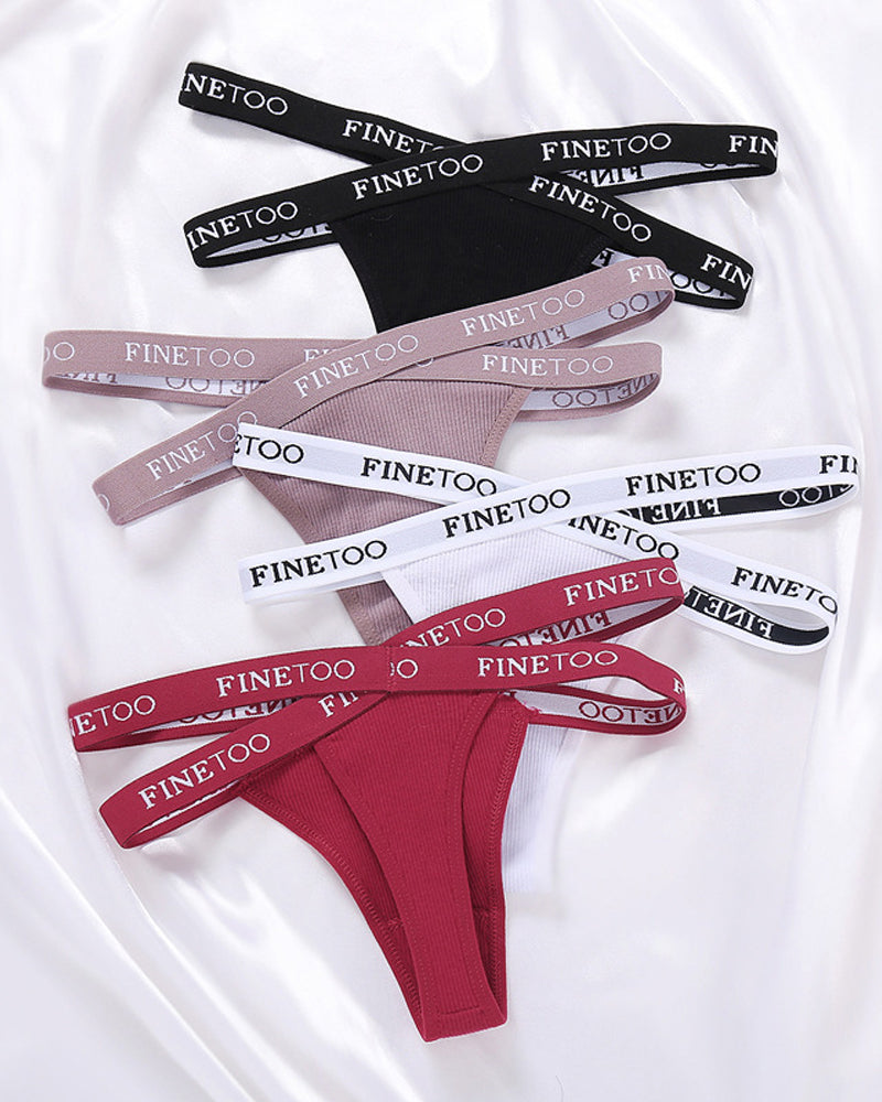 Meliorayne – High-Waist Letter Print Sports Thong