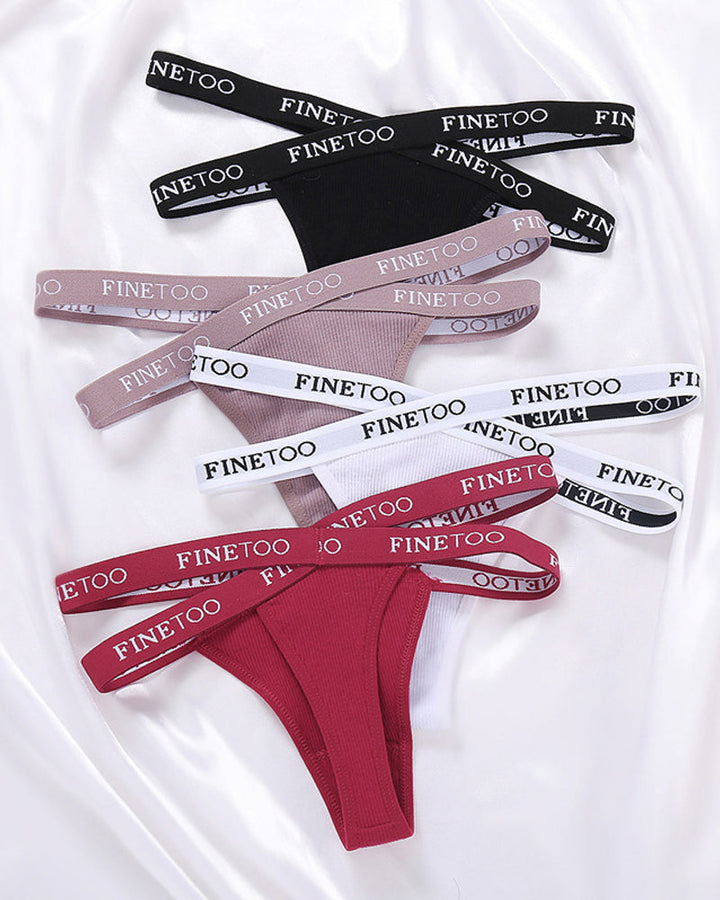 Meliorayne – High-Waist Letter Print Sports Thong