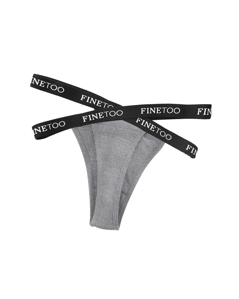 Meliorayne – High-Waist Letter Print Sports Thong