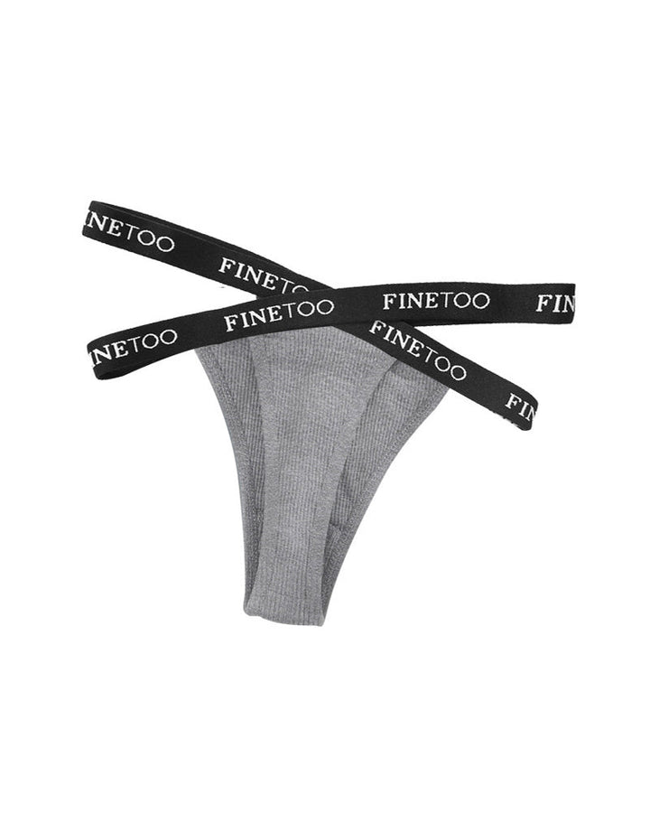 Meliorayne – High-Waist Letter Print Sports Thong