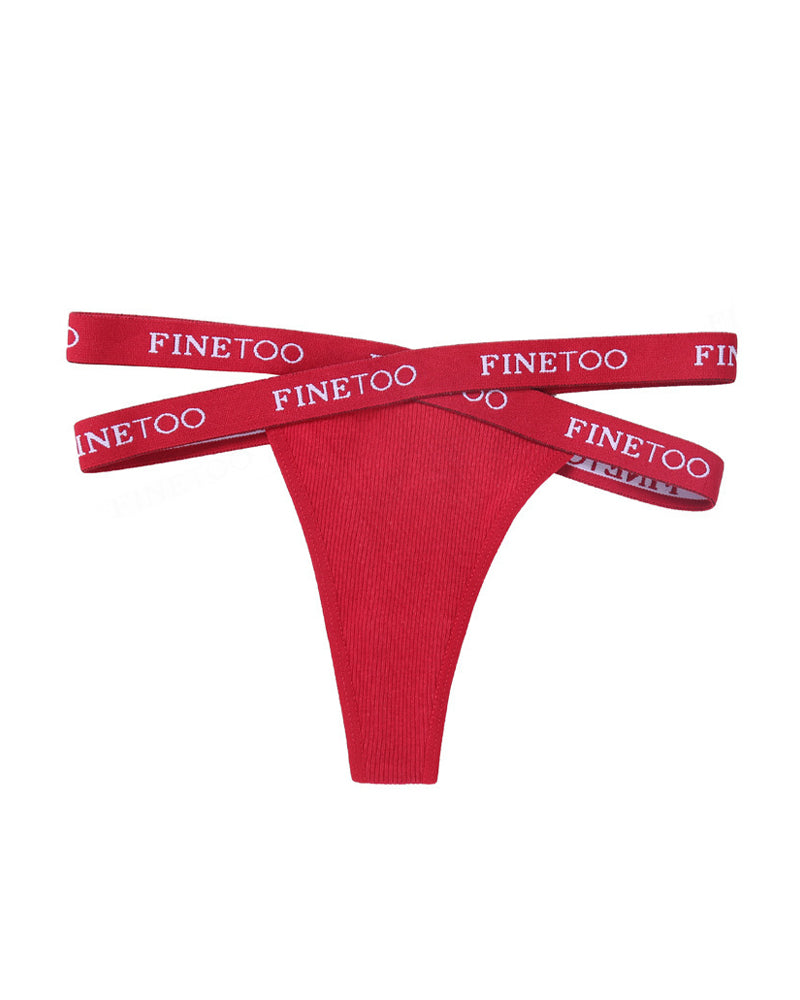 Meliorayne – High-Waist Letter Print Sports Thong