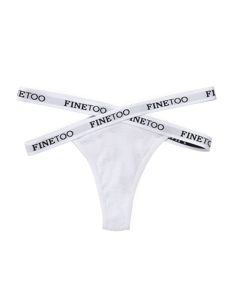 Meliorayne – High-Waist Letter Print Sports Thong