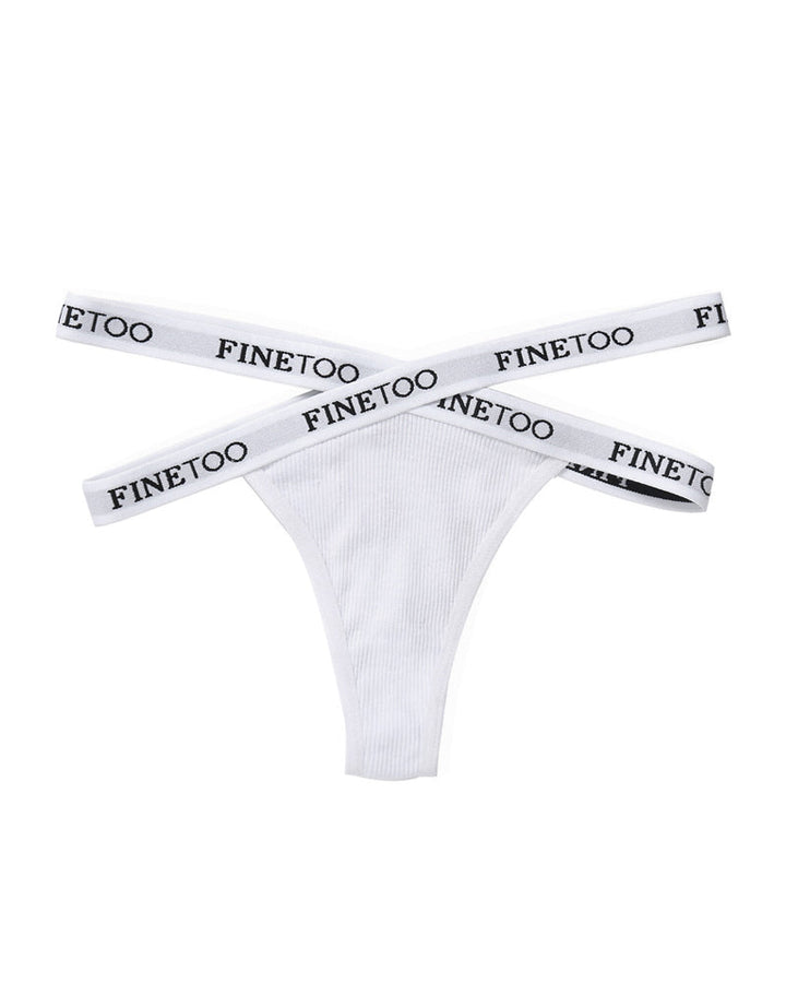 Meliorayne – High-Waist Letter Print Sports Thong