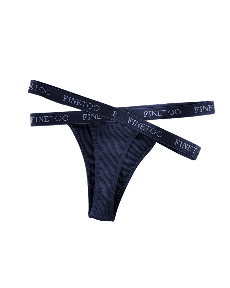 Meliorayne – High-Waist Letter Print Sports Thong