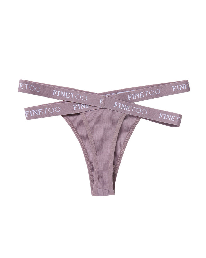 Meliorayne – High-Waist Letter Print Sports Thong