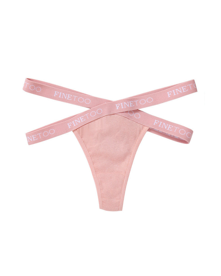 Meliorayne – High-Waist Letter Print Sports Thong