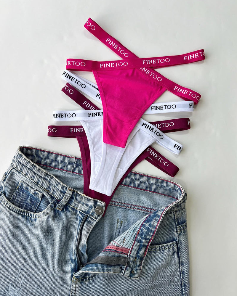Meliorayne – High-Waist Letter Print Sports Thong