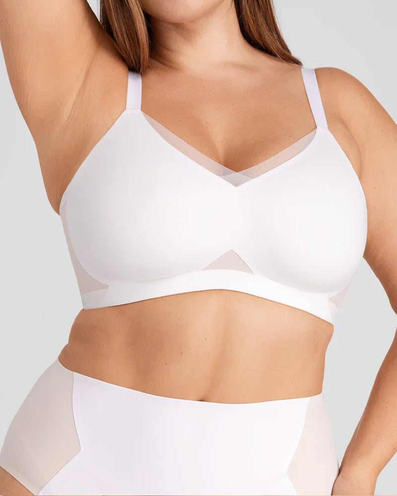 Selvarisse – V-Neck Mesh Seamless Cross Bra