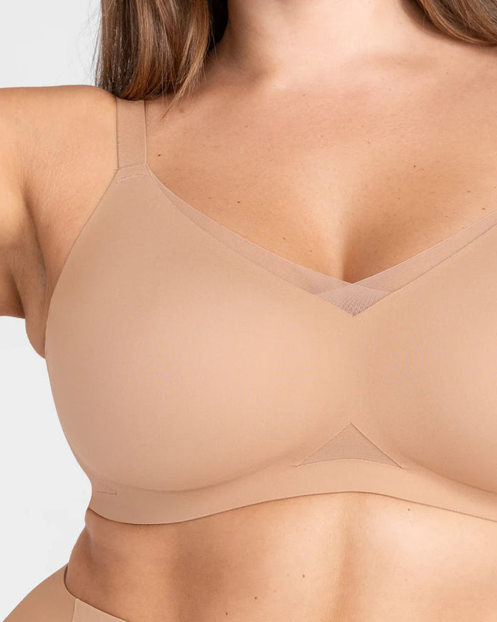 Selvarisse – V-Neck Mesh Seamless Cross Bra