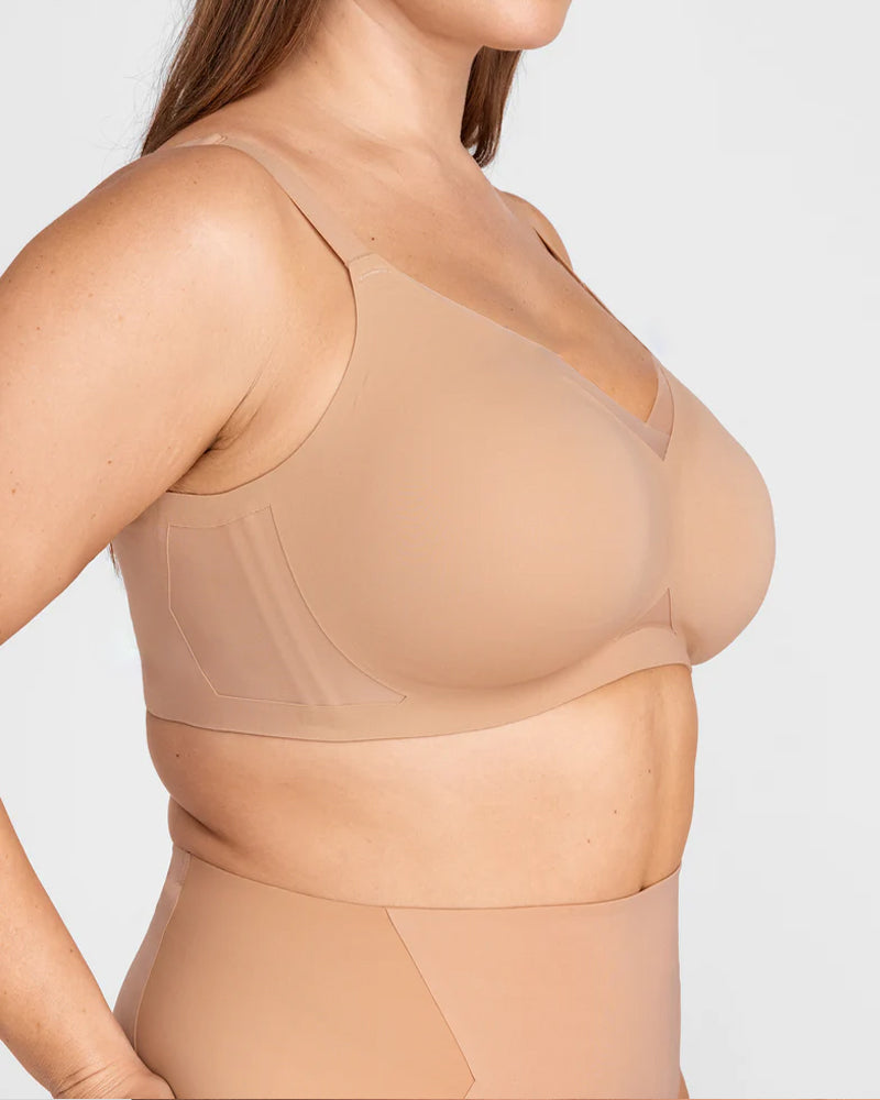 Selvarisse – V-Neck Mesh Seamless Cross Bra