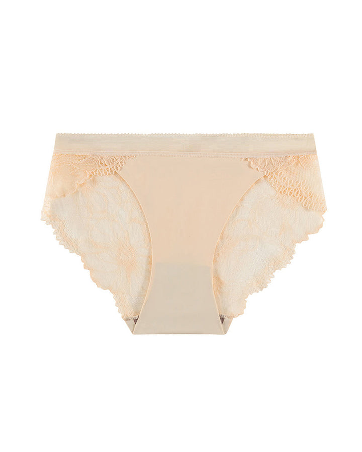 Evelynissei – Mid-Waist Ice Silk Lace Panties