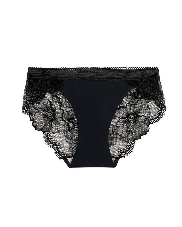 Evelynissei – Mid-Waist Ice Silk Lace Panties
