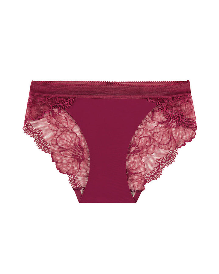 Evelynissei – Mid-Waist Ice Silk Lace Panties