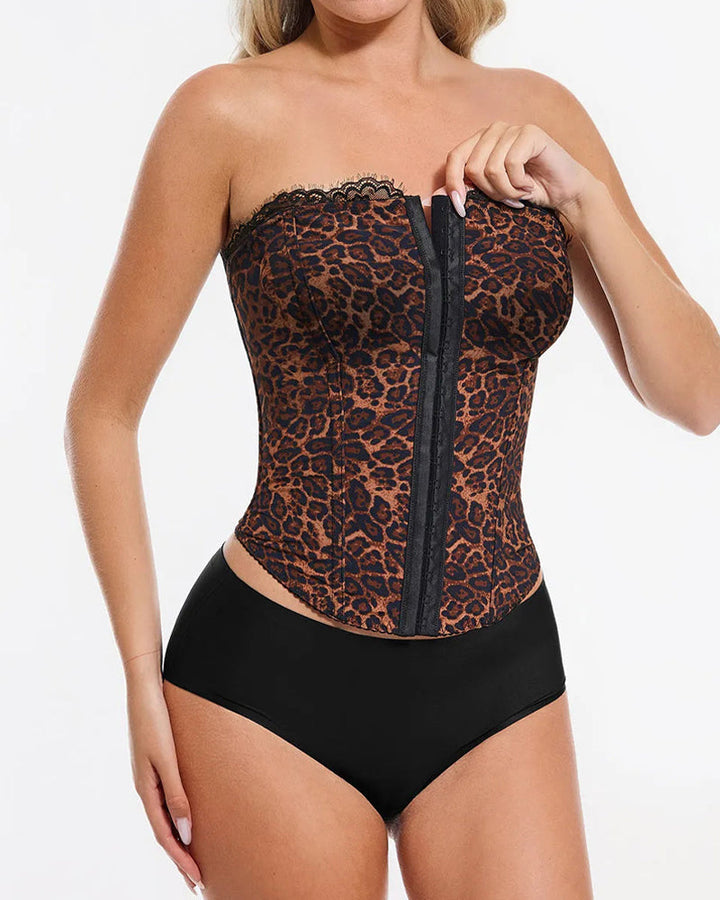 Sylvarenneis – Leopard Mesh Shaping Corset Top