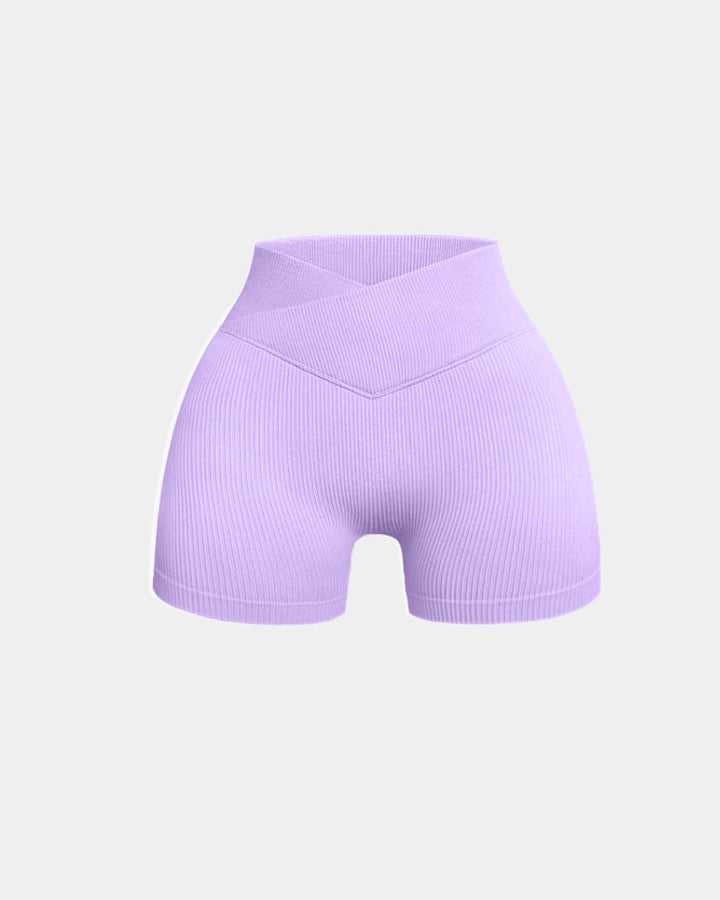 Sylvarinne – Ribbed High-Waist Yoga Shorts