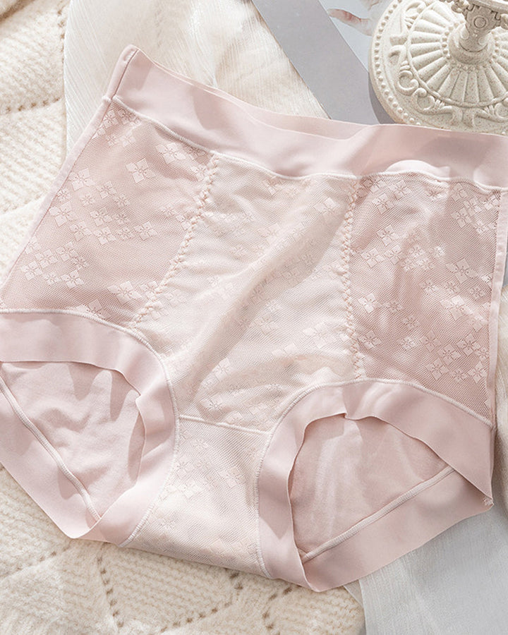 Evelyra – High-Waist Mulberry Silk Lace Panties