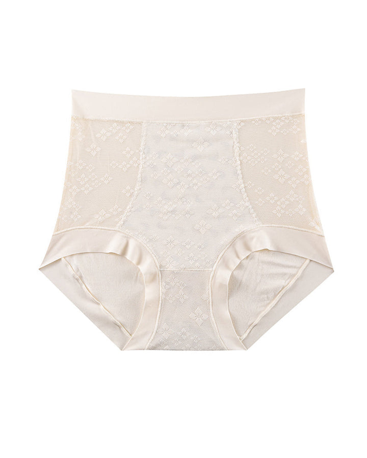 Evelyra – High-Waist Mulberry Silk Lace Panties