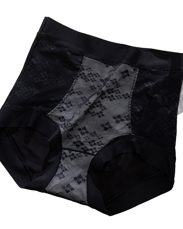 Evelyra – High-Waist Mulberry Silk Lace Panties