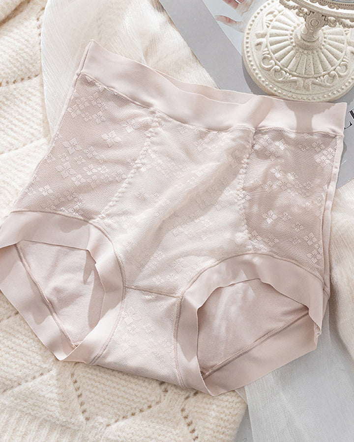 Evelyra – High-Waist Mulberry Silk Lace Panties