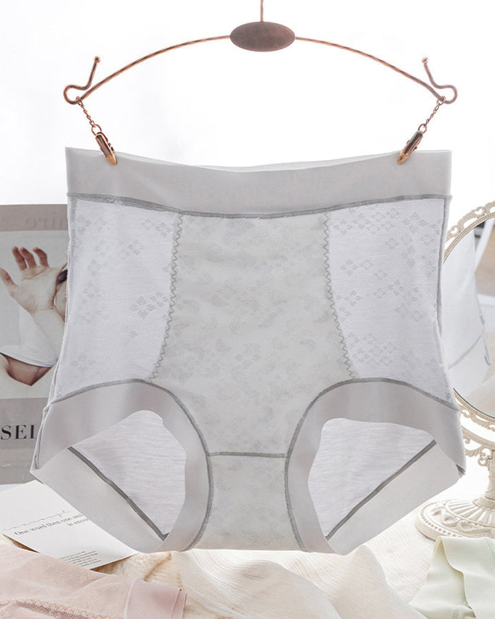 Evelyra – High-Waist Mulberry Silk Lace Panties